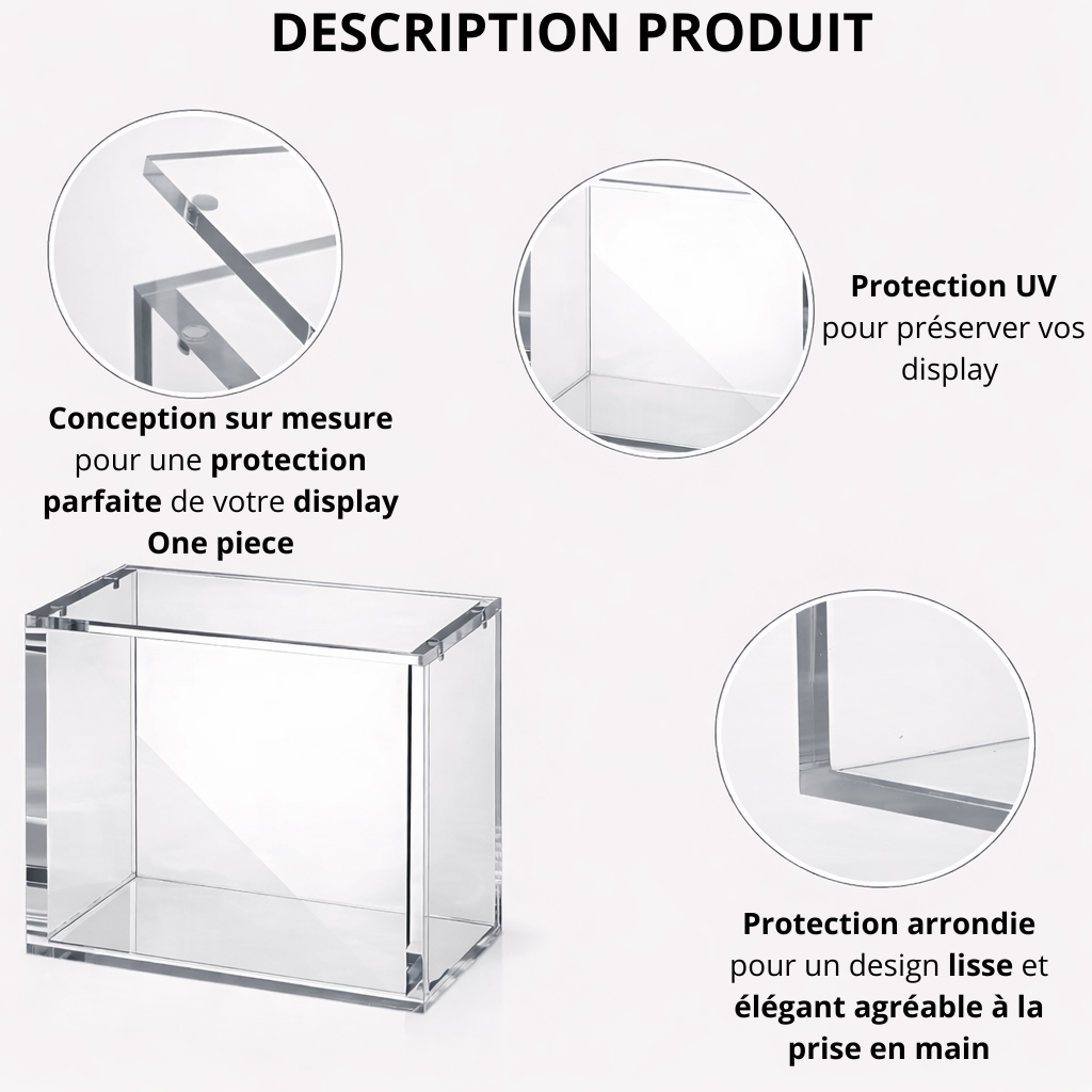 Boîtier acrylique — Display One Piece FR/EN