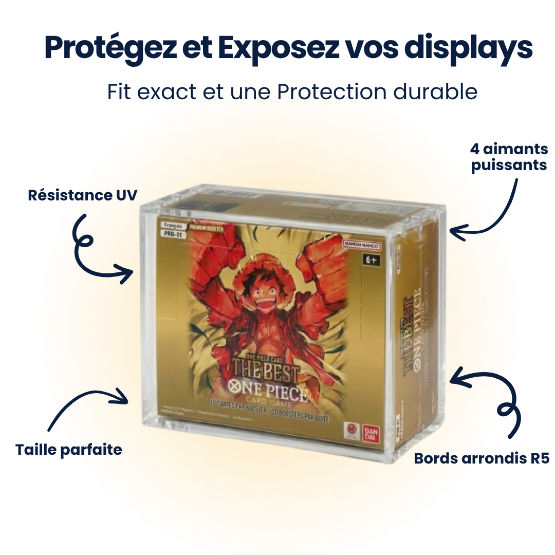 Boîtier acrylique — Display One Piece Premium Booster (PRB)
